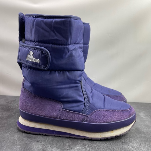 Rubber Duck Women’s Shoes Purple 8.5 W Wide Suede Slip On  Waterproof Boots - Picture 3 of 16